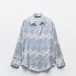 Printed satin shirt